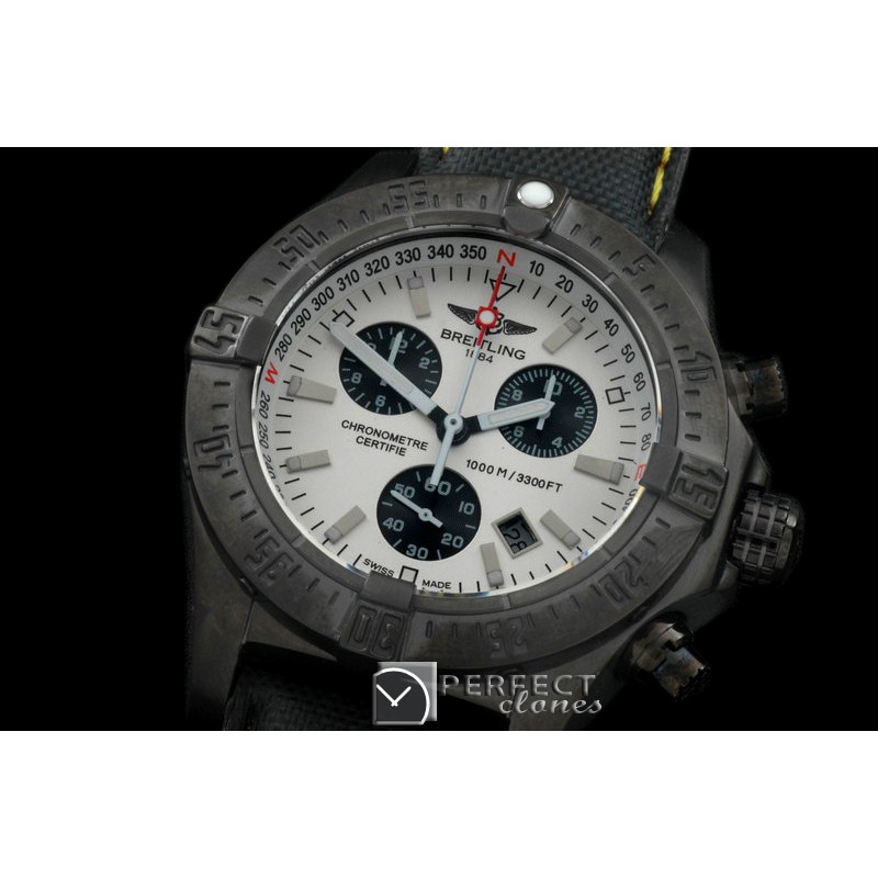 BLSWC10016 Seawolf Chrono PVD/NY White Stk Swiss Eta Qtz 251.262