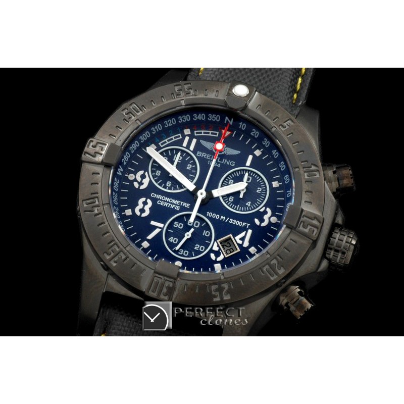 BLSWC10011 Seawolf Chrono PVD/NY Graphite Num Swiss Eta Qtz 251.