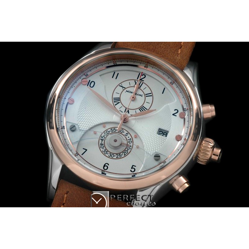 MB00506 Star Chrono SS/RG/LE White Jap Qtz 0S20
