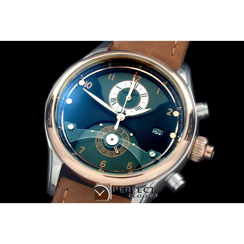 MB00507 Star Chrono SS/RG/LE Black Jap Qtz 0S20