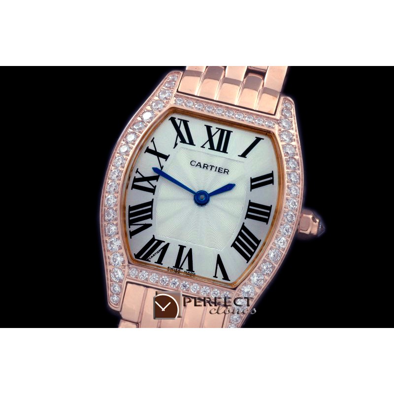 CAR-TOR-106D Tortue De Cartier RG/RG White Swiss Quartz