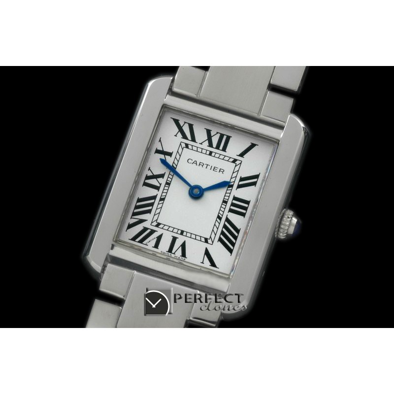 CAR-TS-101 Tank Solo Ladies SS/SS White Swiss Quartz