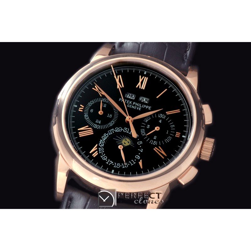 PPCA10017 Perpetual Calendar RG/LE Black Asia 2813