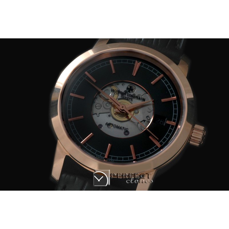 VC00513 Matte Skeleton Automatic RG/LE Black Asian Eta 2824