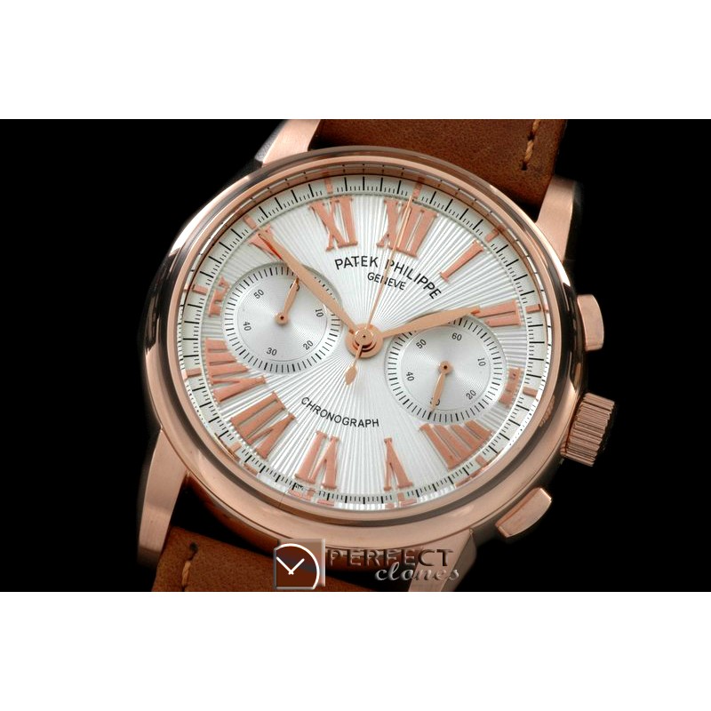 PPCH10011 517Chrono RG/LE White Jap OS2Quartz