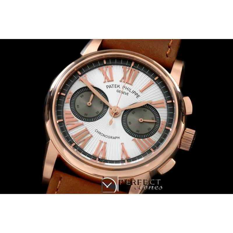 PPCH10012 517Chrono RG/LE White Jap OS2Quartz