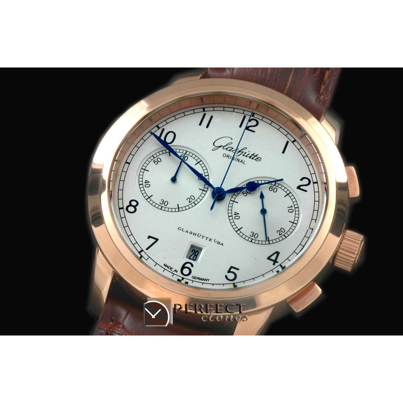 GL00066 Senator Chrono RG/LE White OS1Quartz