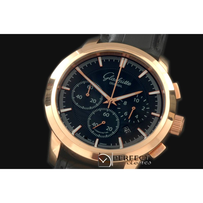 GL00057 Senator Chrono RG/LE Black OS2Quartz