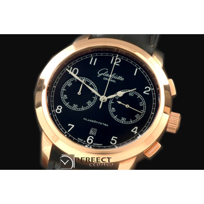 GL00067 Senator Chrono RG/LE Black OS1Quartz