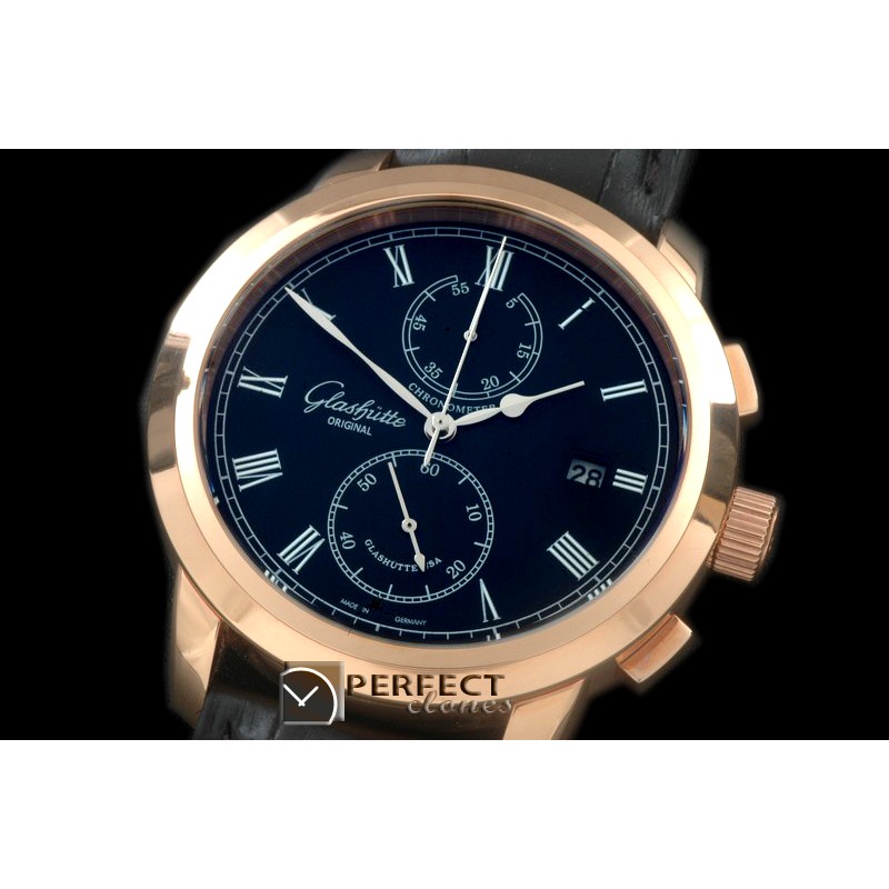 GL00077 Senator Chrono RG/LE Black OS2Quartz