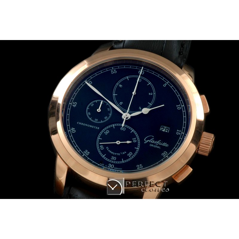 GL00087 Senator Chrono RG/LE Black OS2Quartz