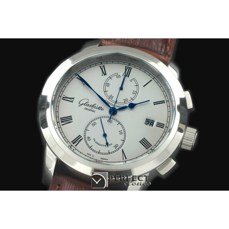 GL00071 Senator Chrono SS/LE White OS2Quartz