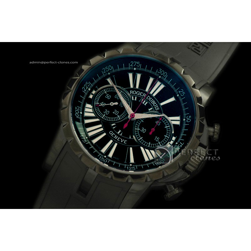 RD00122 Excalibur Chrono PVD/RU Black Manual HW Chrono