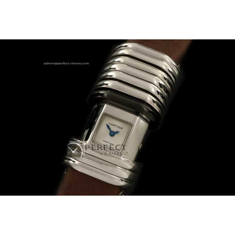 CARDE10002 Ladies Declaration SS/Cer White/Brown Satin Swiss Qt