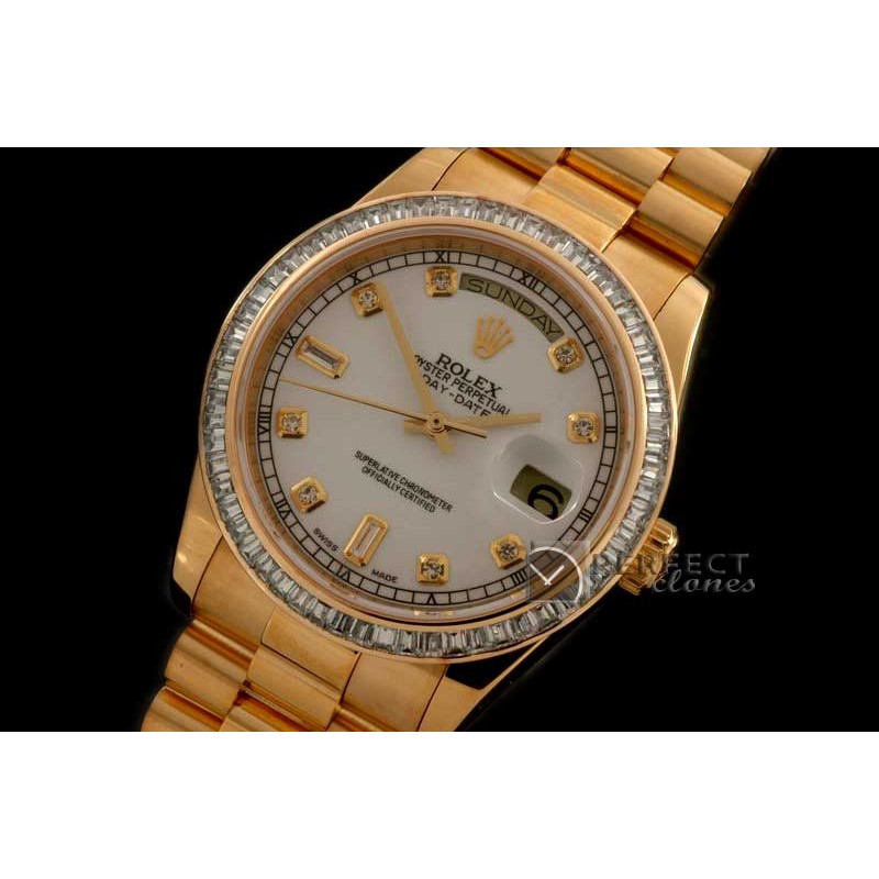 RLDDF20001 YG White Dial Diam Bez Swiss Eta 2836-2
