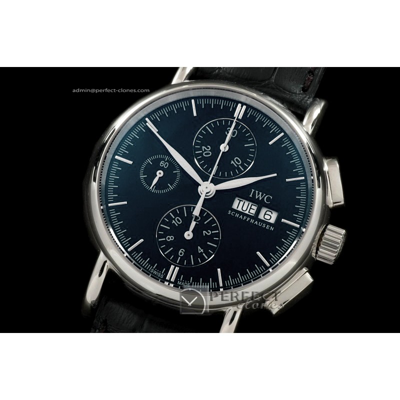 IWPT10102 Portofino Chronograph SS/LE Black Swiss 77528800bph