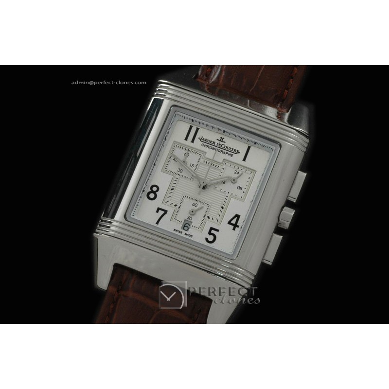 JL01061 Reverso Chronograph SS/LE White Num Jap OS Chrono Quartz