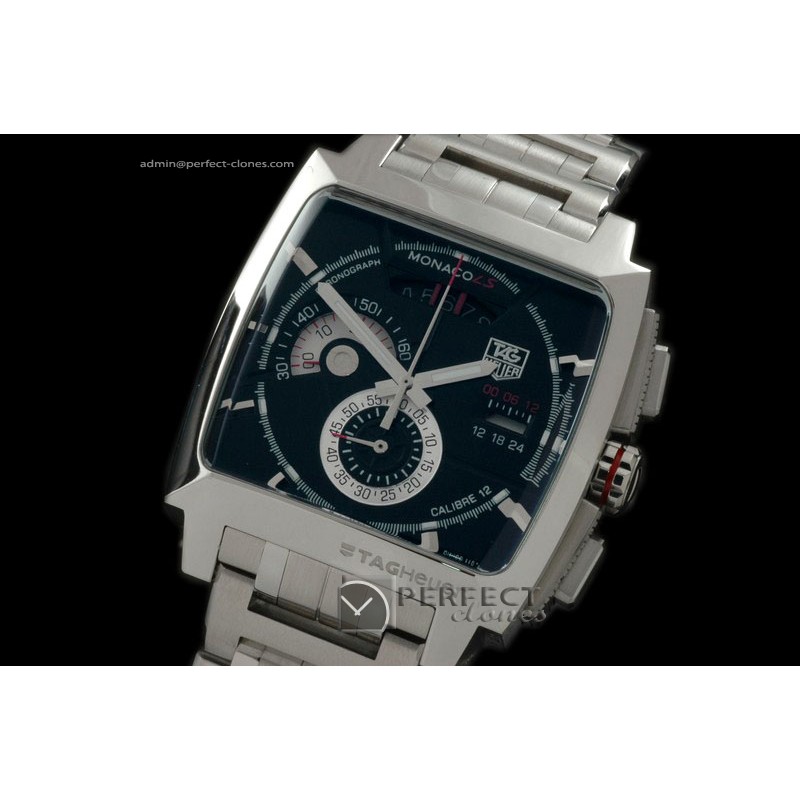 TGM10002 Monaco LS SS/SS Black Jap Quartz Chrono