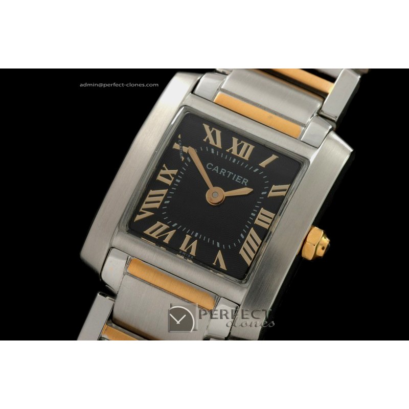 CART10023 Ladies Tank Franchine TT/TT Black Swiss Qtz