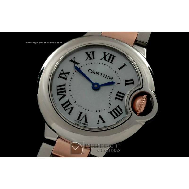 CARBA00204 Ballon Bleu de Cartier Ladies TT MOP White Swiss Qtz