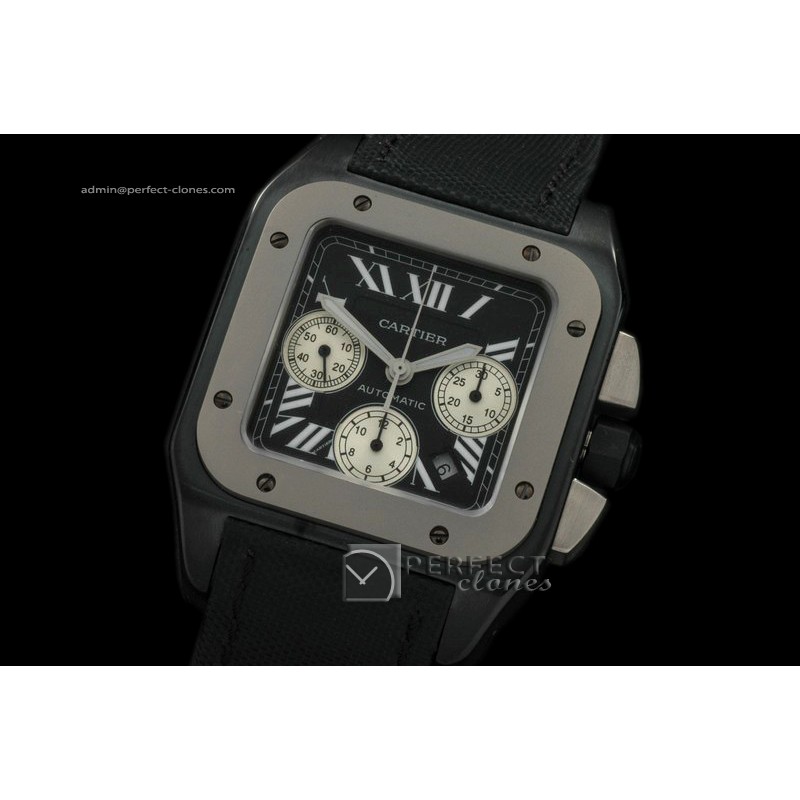 CARS01004 Santos 10Chrono PVD/TI Black Asia 77528800bph