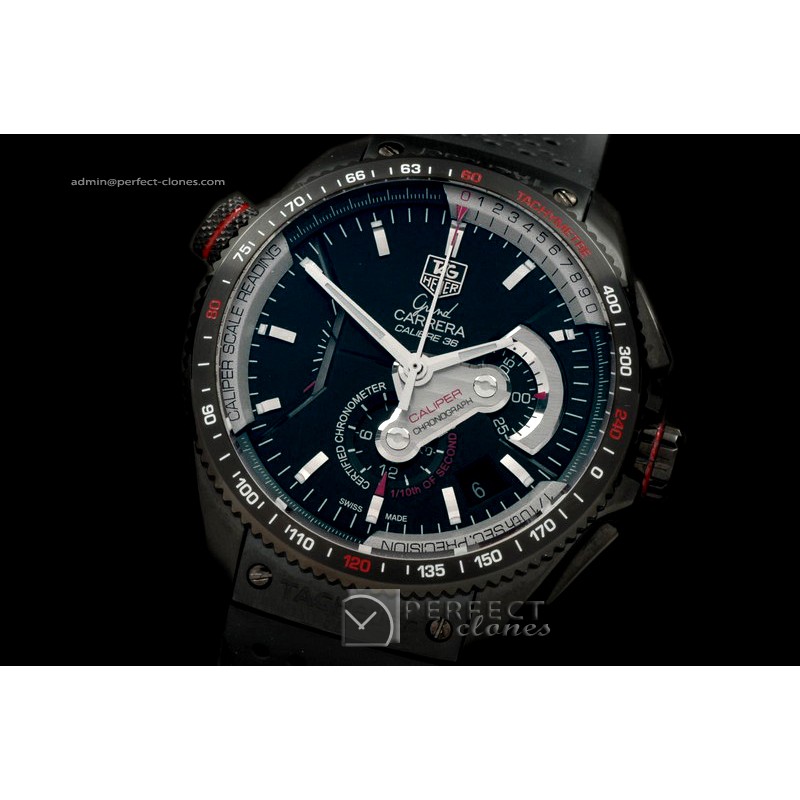 TGCA36-10011 Grand Carrera Calibre 36 DLC/TI/RU Black A-7750