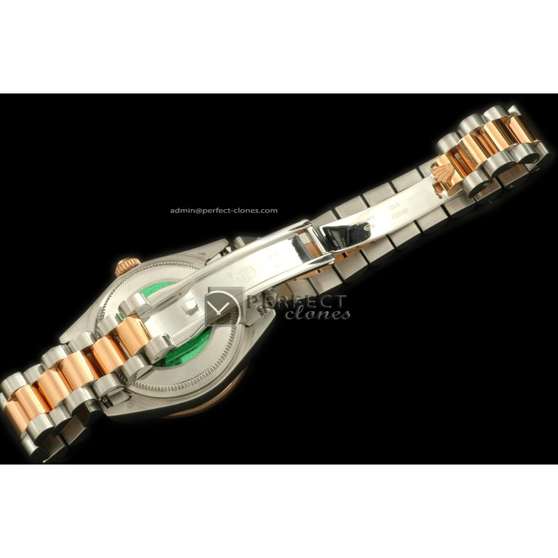 RDJmT20105 SS/YG Pres Diam Bez Pearl Brown Diam Swiss Eta 2836-2