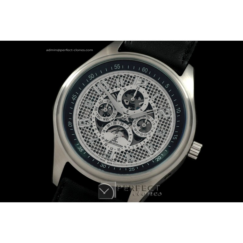 JLAM10012 Amvox Perpetual Calender SS/LE White Asian 2813 23J