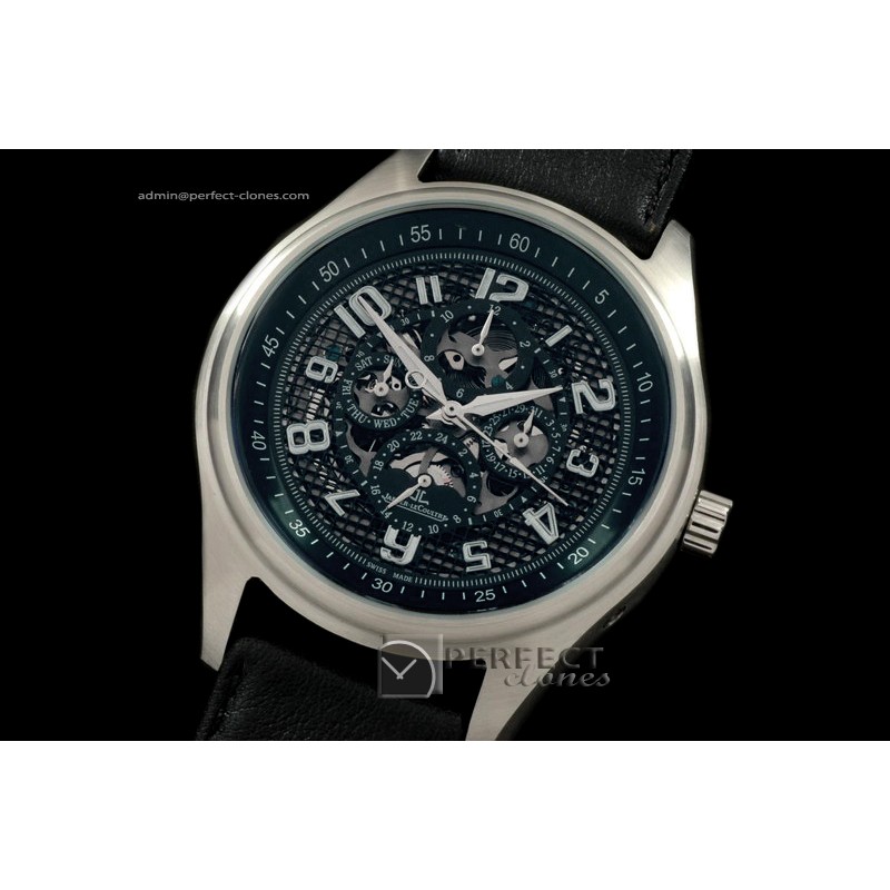 JLAM10011 Amvox Perpetual Calender SS/LE Black Asian 2813 23J