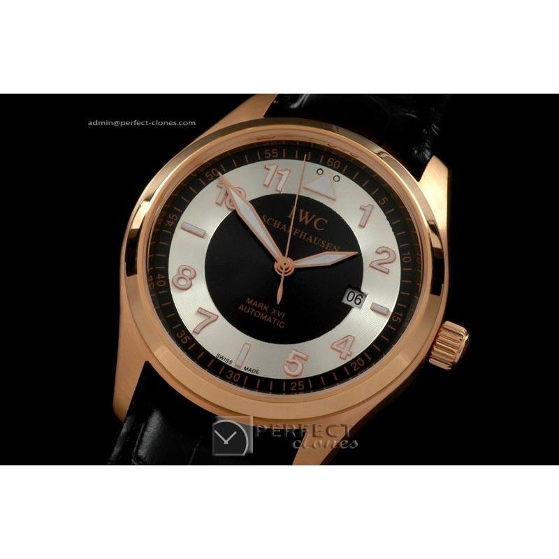 IW00107 Mark XVI RG/LE Silver-Black Swiss Eta 2824-2