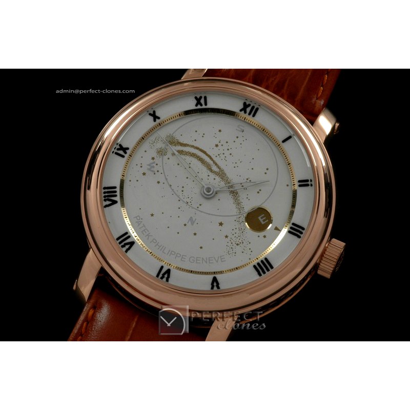 PPSM10031 Skymoon Automatic RG/LE White Asian 2813 21J