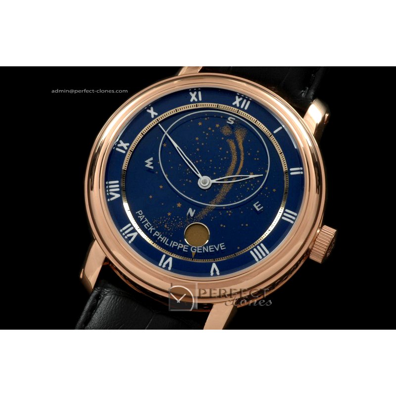 PPSM10033 Skymoon Automatic RG/LE Blue Asian 2813 21J