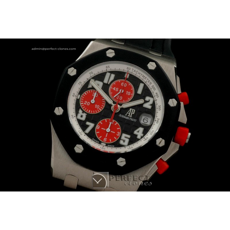 AAP10042 Royal Oak Chronograph TI/RU BlkRed A-775Sec@12
