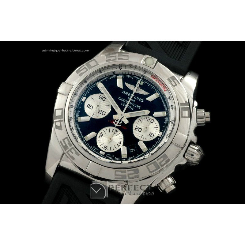BLB01-10002R Chronomat B01 SS/RU Black Sticks A-77528800bph