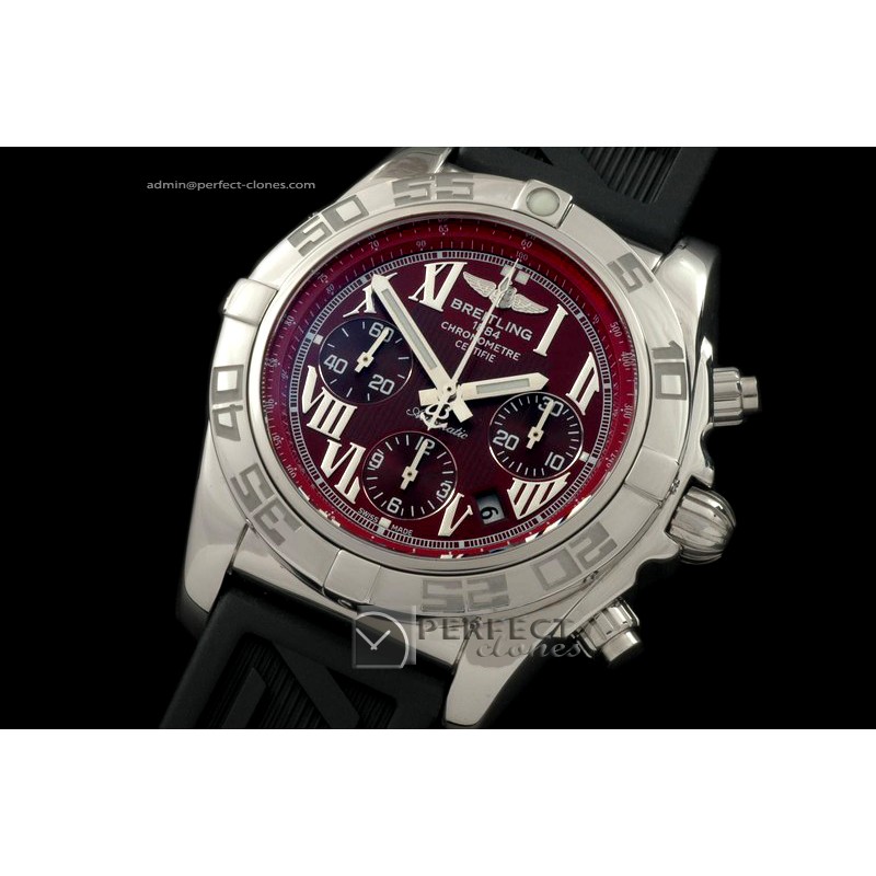 BLB01-10015R Chronomat B01 SS/RU Bugundy Roman A-77528800bph