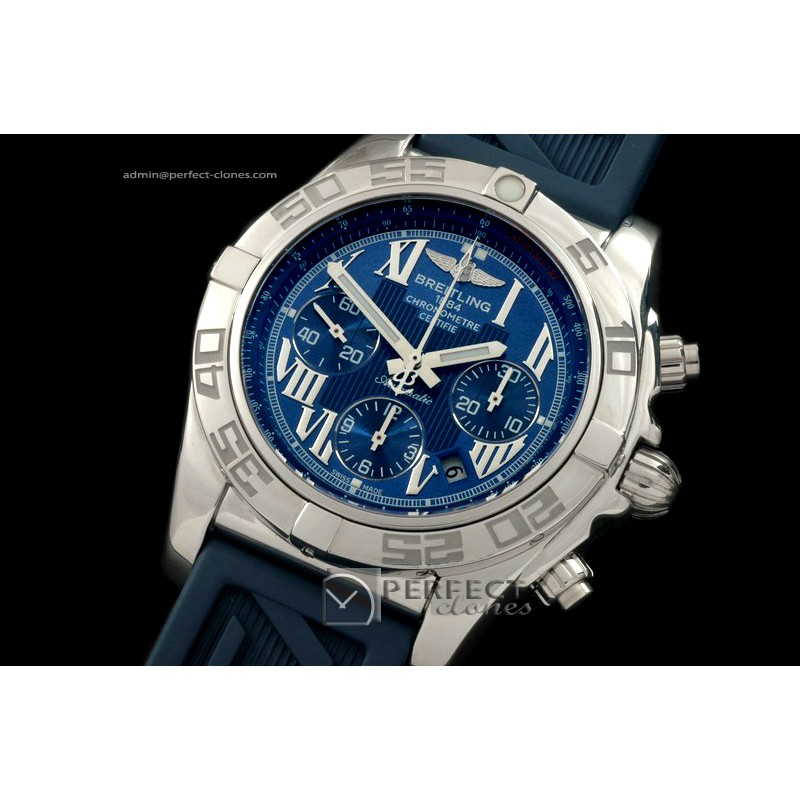 BLB01-10013R Chronomat B01 SS/RU Blue Roman A-77528800bph