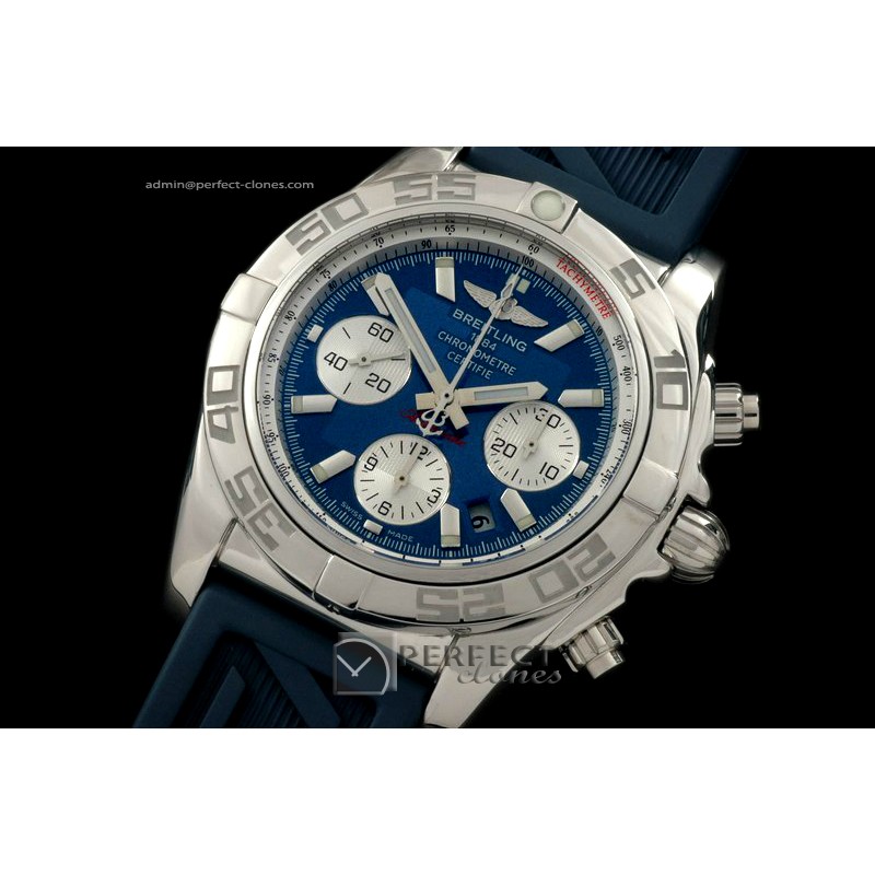 BLB01-10004R Chronomat B01 SS/RU Blue Sticks A-77528800bph