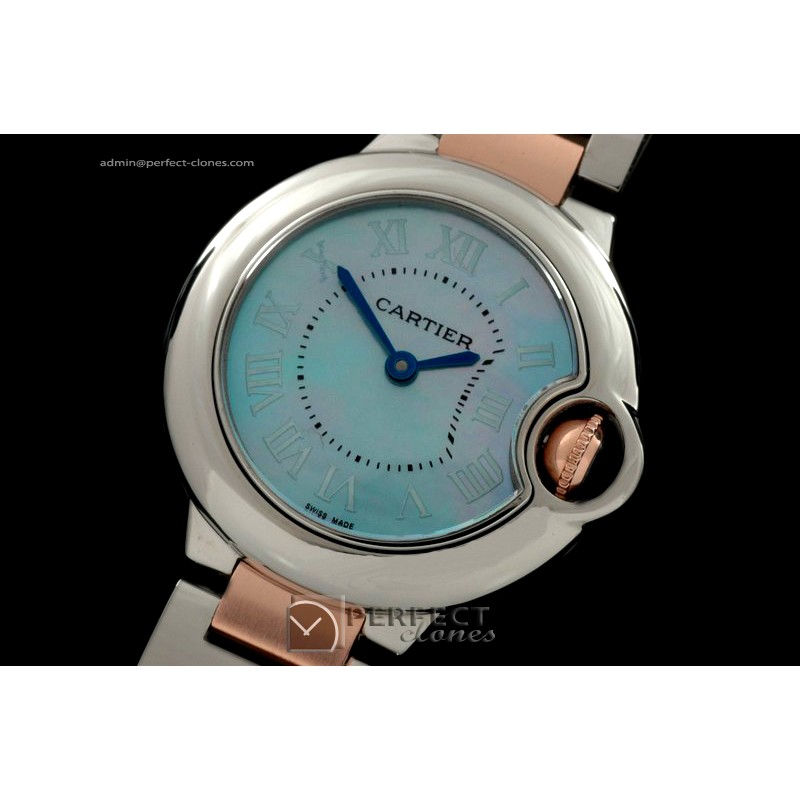 CARBA00211 Ballon Bleu de Cartier Ladies TT MOP Blue Swiss Qtz