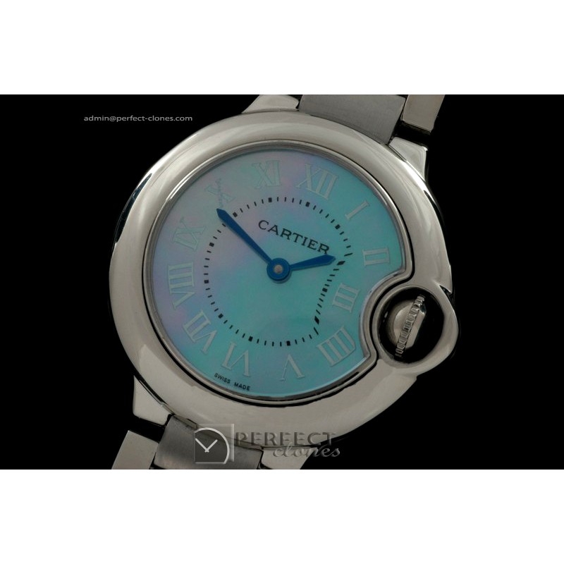 CARBA00111 Ballon Bleu de Cartier Ladies SS MOP Blue Swiss Quart