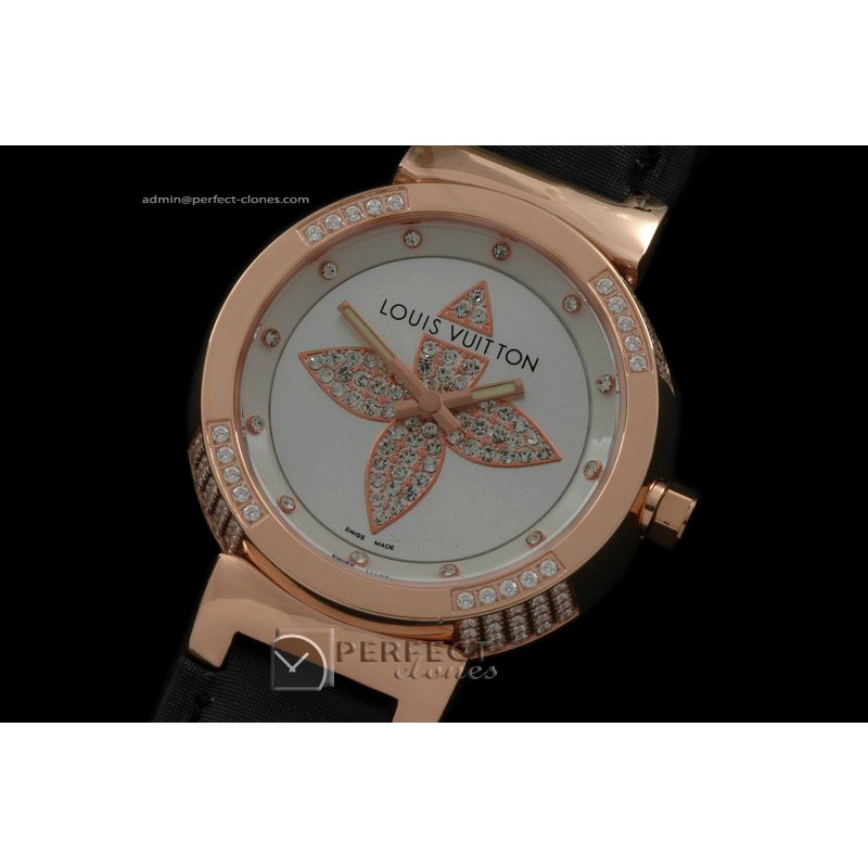 LVLB10015 Ladies Tambour Bijou RGLE White Diam Bez Jap Quartz