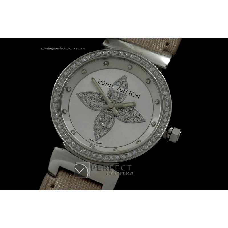 LVLB10004 Ladies Tambour Bijou SSLE White Diam Bez Jap Quartz Bo