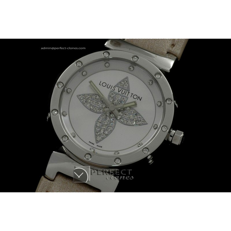 LVLB10003 Ladies Tambour Bijou SSLE White Diam Bez Jap Quartz Bo