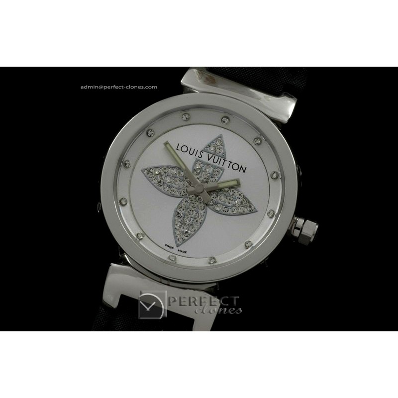 LVLB10001 Ladies Tambour Bijou SSLE White Steel Bez Jap Quartz B