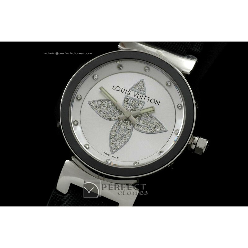 LVLB10002A Ladies Tambour Bijou SSLE White Ceramic Bez Jap Quart