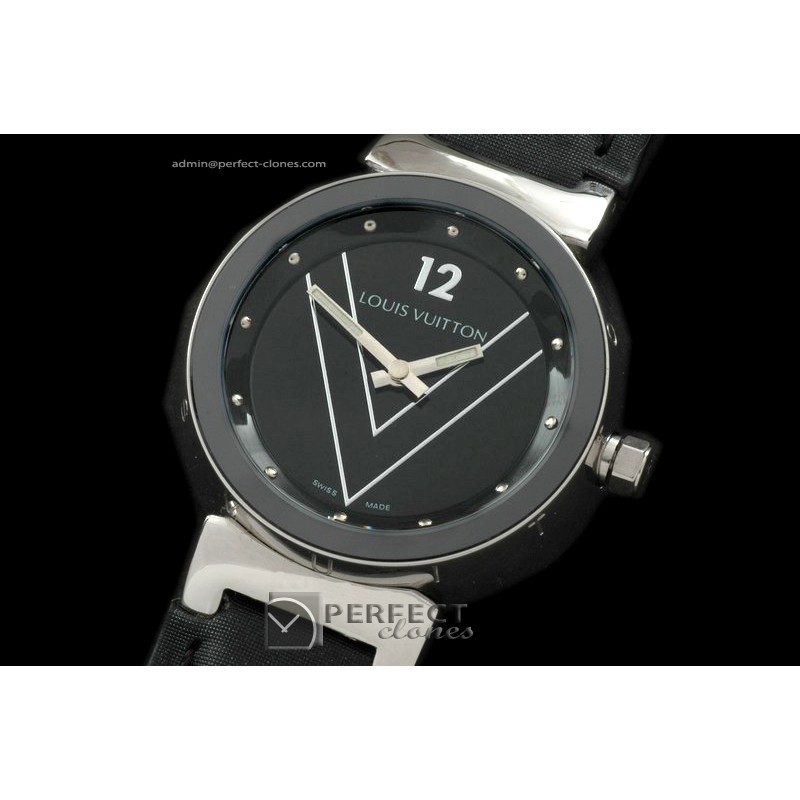 LVLV10007A Ladies Tambour V SSLE Black Ceramic Bez Jap Quartz