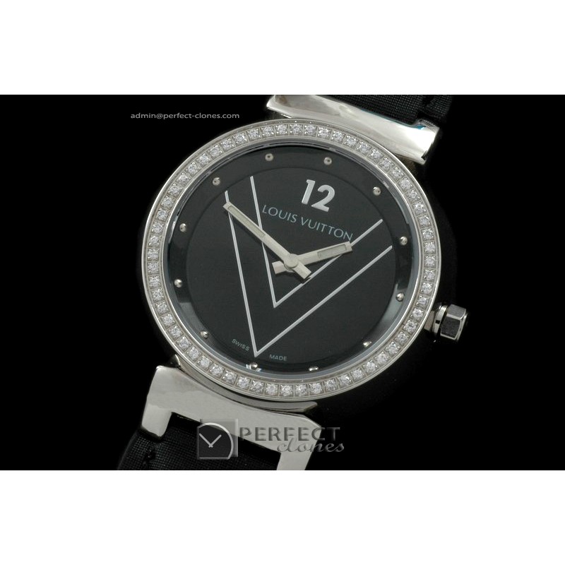 LVLV10009 Ladies Tambour V SSLE Black Diam Bez Jap Quartz