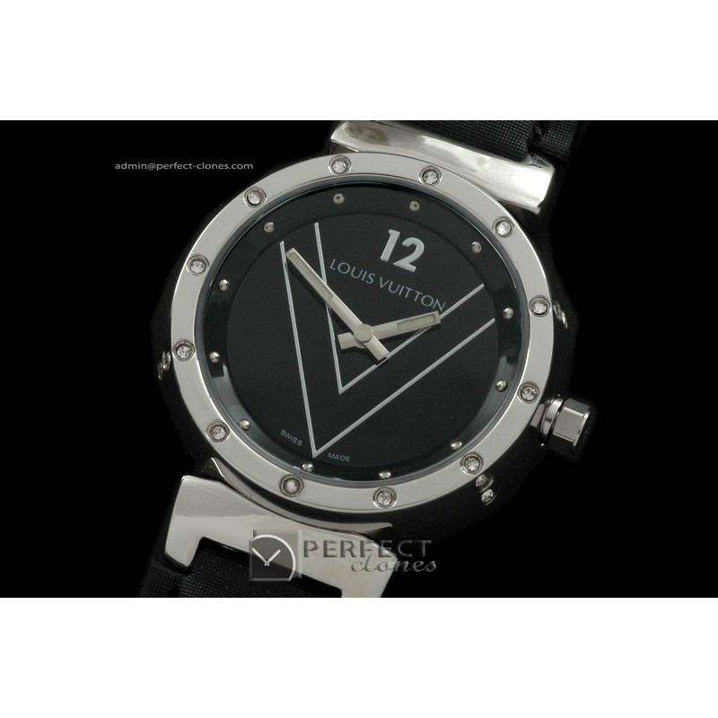 LVLV10008 Ladies Tambour V SSLE Black Diam Bez Jap Quartz