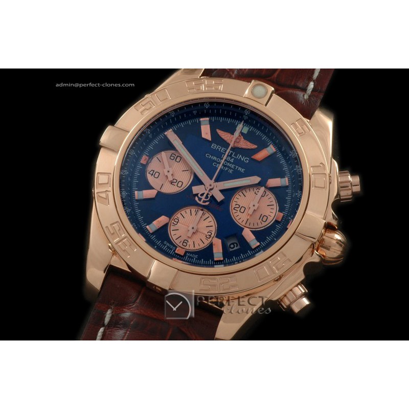 BLB01-10054L Chronomat B01 RG/LE Blue Sticks A-7750