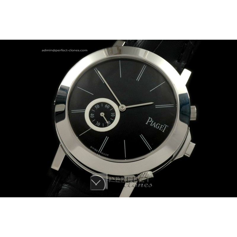 PI01012 Altiplano Duo Jour SS/LE Black/White Swiss Quartz