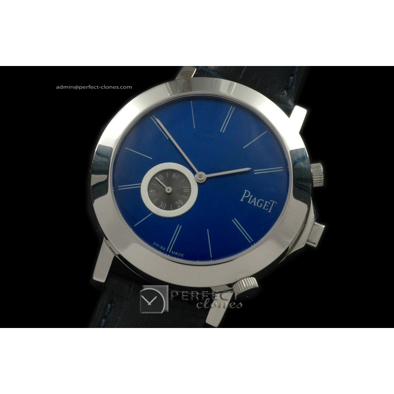 PI01013 Altiplano Duo Jour SS/LE Blue/Black Swiss Quartz